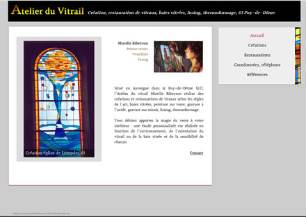 Site Atelier du Vitrail